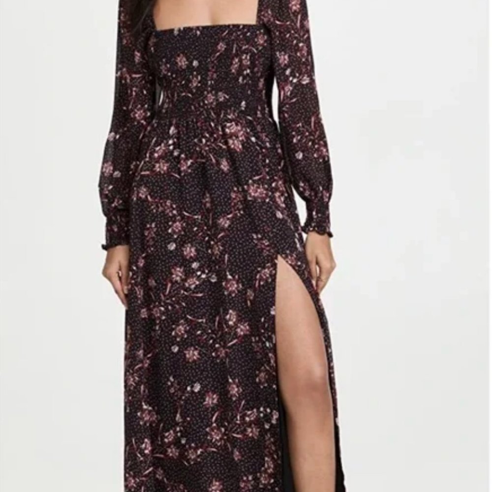 o.p.t. Classic Smocked Midi Dress